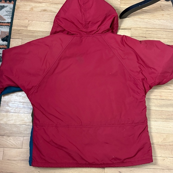 Vintage 90s LL Bean Anorak Aztec Pattern Pullover Parka Southwestern Medium - Picture 11 of 13